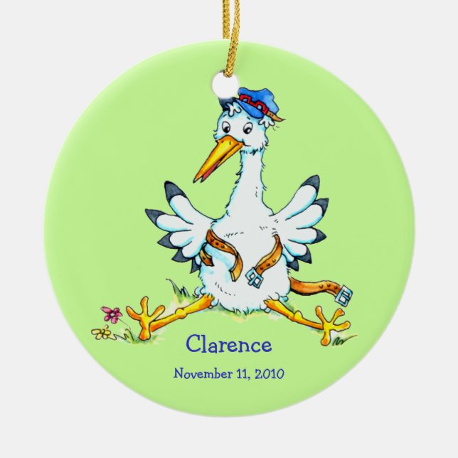 A cegonha entregou o ornamento (Frente)