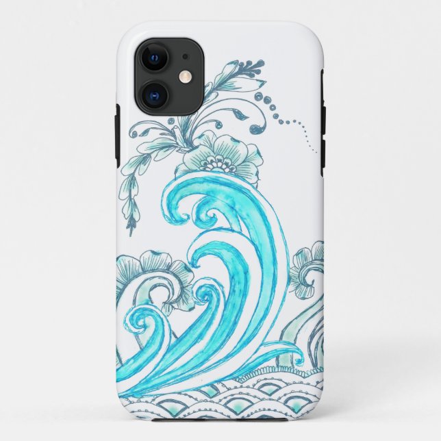 A cerceta acena capas de iphone com flores (Verso)