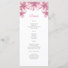 A cereja rosa floresce. Menu do Bar de casamento F