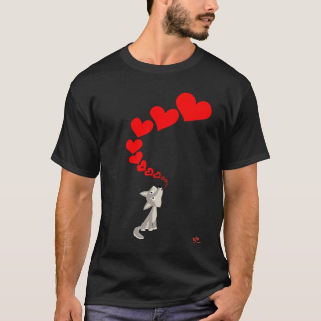 A Chamada de Camisa do Amor simples (design no fr (Frente)