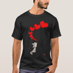 A chamada do t-shirt do amor simples (oon do