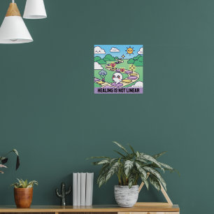 A cicatrização não é Poster linear - parede Inspir