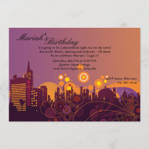 A cidade ilumina o convite