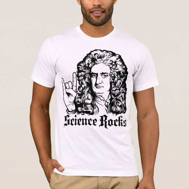 A ciência do senhor Isaac Newton balança camisas (Frente)