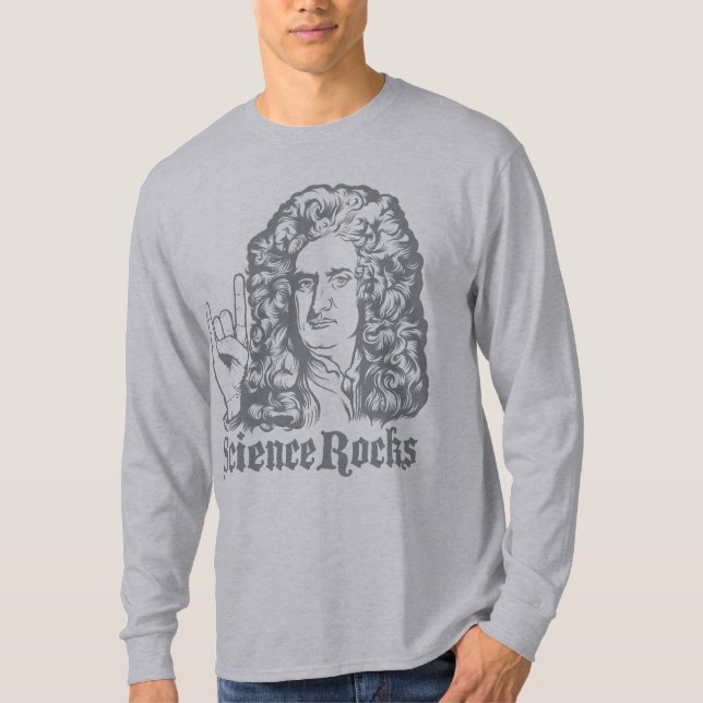 A ciência do senhor Isaac Newton balança camisas (Frente)