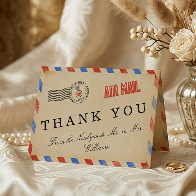 A Coleção de Cartões de Casamento Vintage Airmail (Criador carregado)