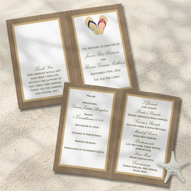 A Coleção de Casamento de Praia em Sacaria de Flip (Criador carregado)