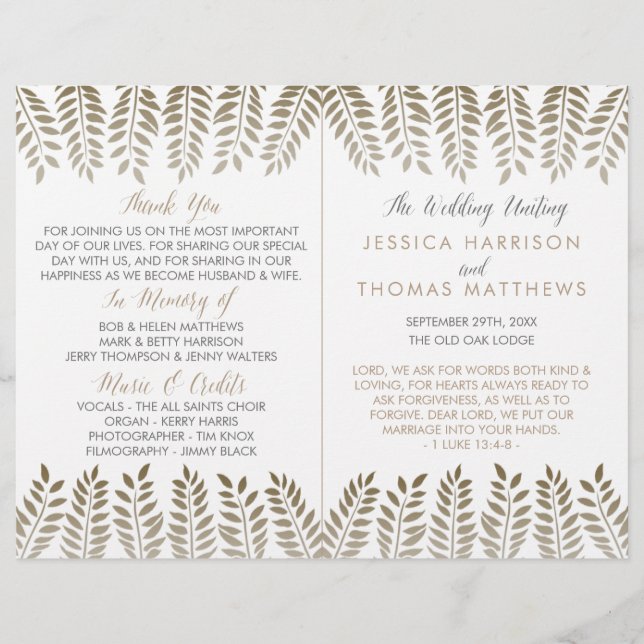 A Coleção de Casamentos em Terra Florestal Monocro (Frente)