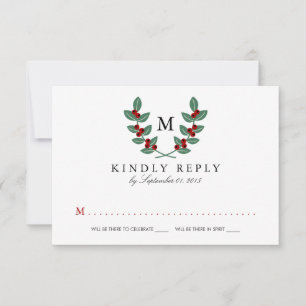A Coleção de Casamentos Monogram Berry Bush - RSVP