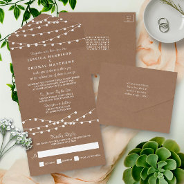 A Coleção de Casamentos Rustic Kraft String Lights