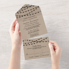 A Coleção de Casamentos Rustic Kraft String Lights