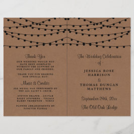 A Coleção de Casamentos Rustic Kraft String Lights