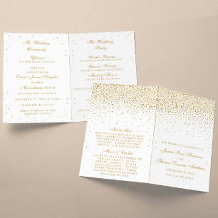 A coleção Dourado Glam do casamento dos confetes