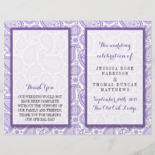 A coleção moderna do casamento de Paisley - roxo