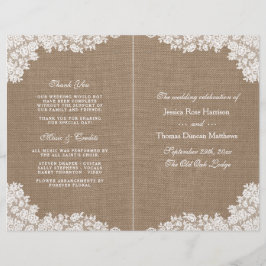 A Coleção Rústica de Lace Branco de Burlap & Vinta