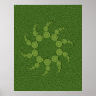 A colheita do UFO circunda o poster (o menor são