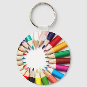 A coloração escreve o chaveiro