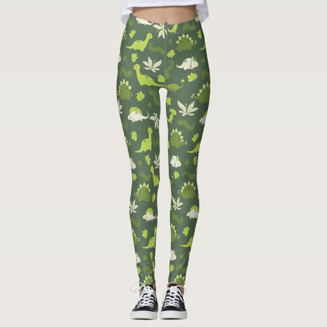 A com leggings de dinossauros (Frente)