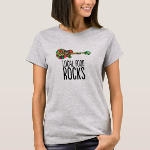 A comida local balança o t-shirt