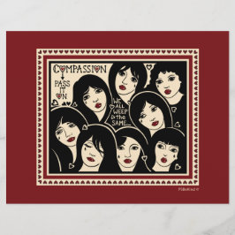 A Compaixão Passa-O Na Folha De Papel Flat 11"x8.5