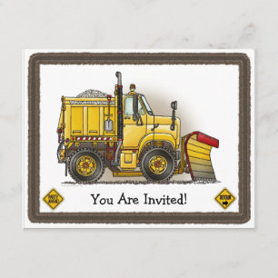 A construção do arado de neve caçoa o convite de