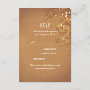 A corda elegante ilumina cartões Wedding de RSVP