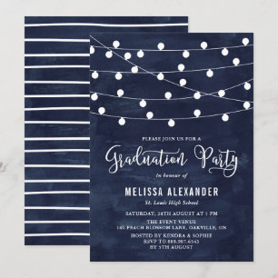 A corda feericamente ilumina o convite da festa de