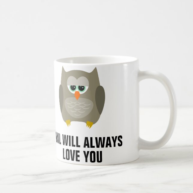 A coruja amá-lo-á sempre, canecas de café (Direita)