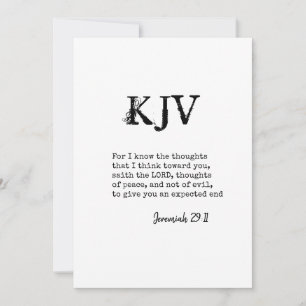 A Cotação De Bíblia Jeremiah 29:11 KJV - Pode S