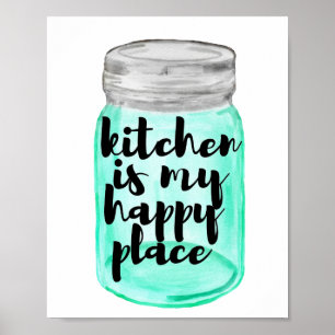 A cozinha é meu poster feliz do lugar