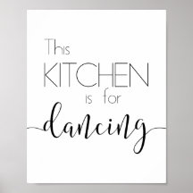 A cozinha é para a Poster de dança