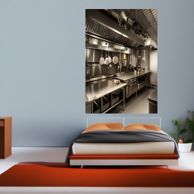 A cozinha institucional | AI Art Poster (Criador carregado)