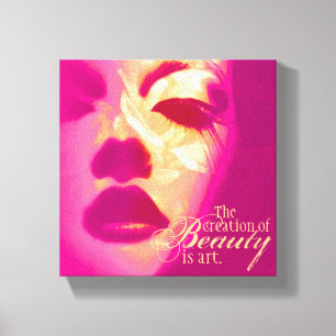 "A criação da beleza é canvas cor-de-rosa da ca