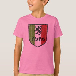 A crista italiana da bandeira caçoa o t-shirt