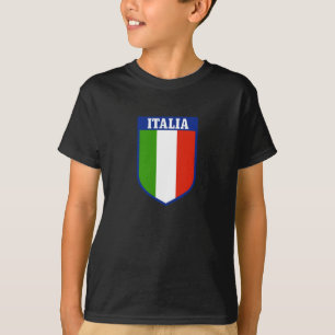 A crista italiana da bandeira caçoa o t-shirt