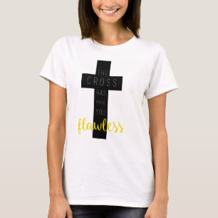 A cruz fê-lo sem falhas - camisa cristã