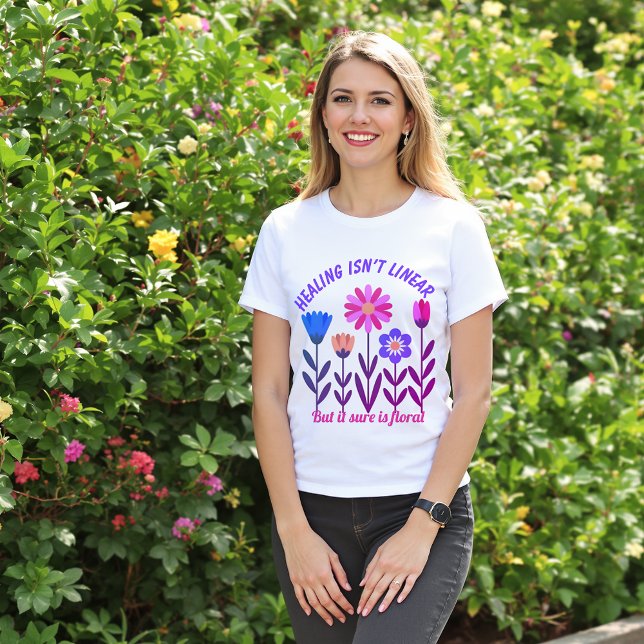A cura não é uma T-Shirt Floral linear (Criador carregado)