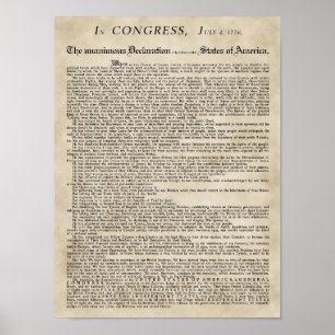 A declaração do poster da independência