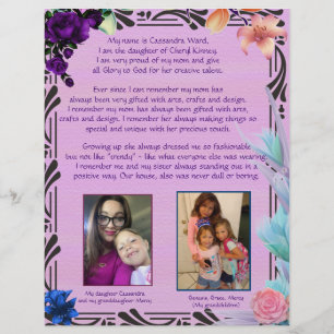 A dedicação de Cassie, papel personalizado