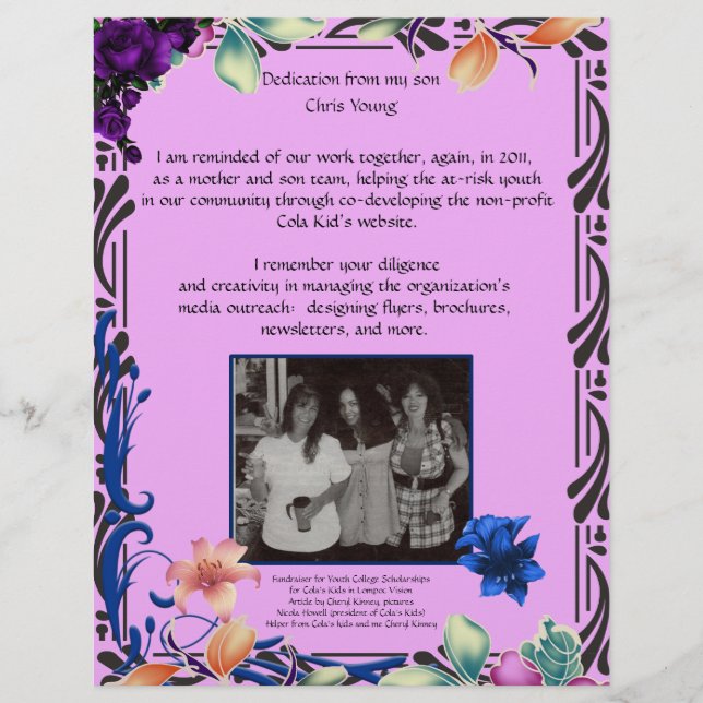 A dedicação do meu filho ao papel personalizado da (Frente)