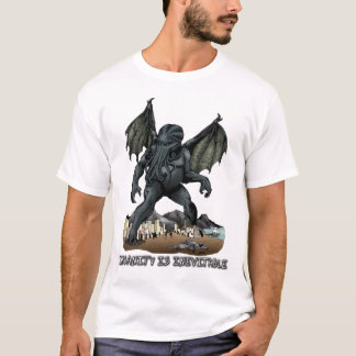A demência é t-shirt inevitável de Cthulhu (a luz)