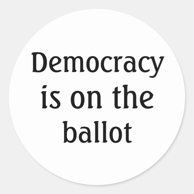A democracia está na cédula Adesivo Redondo (Frente)