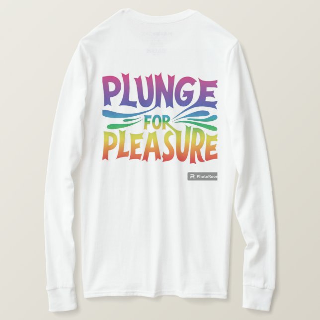 **A design de t-shirt contém a frase "Plunge (Verso do Design)
