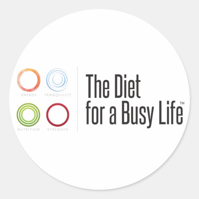 A dieta para um adesivo motivacional de vida ocupa (Frente)