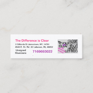 A diferença é cartões de visitas claros