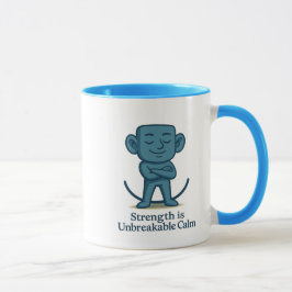 A direita é Calma Inquebrável - Caneca Motivaciona