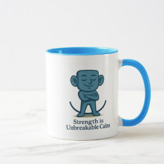 A direita é Calma Inquebrável - Caneca Motivaciona