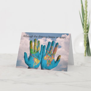 A Distância Entre O Cartão De Saudação De Amigos