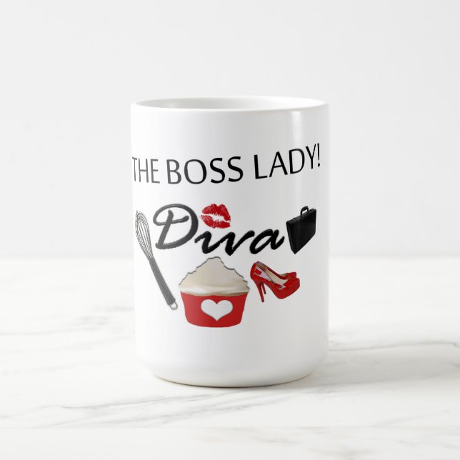 A DIVA '' nova" da caneca da senhora café do chefe (Centro)