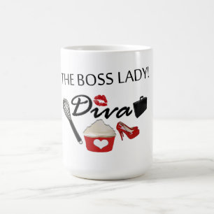 A DIVA '' nova" da caneca da senhora café do chefe